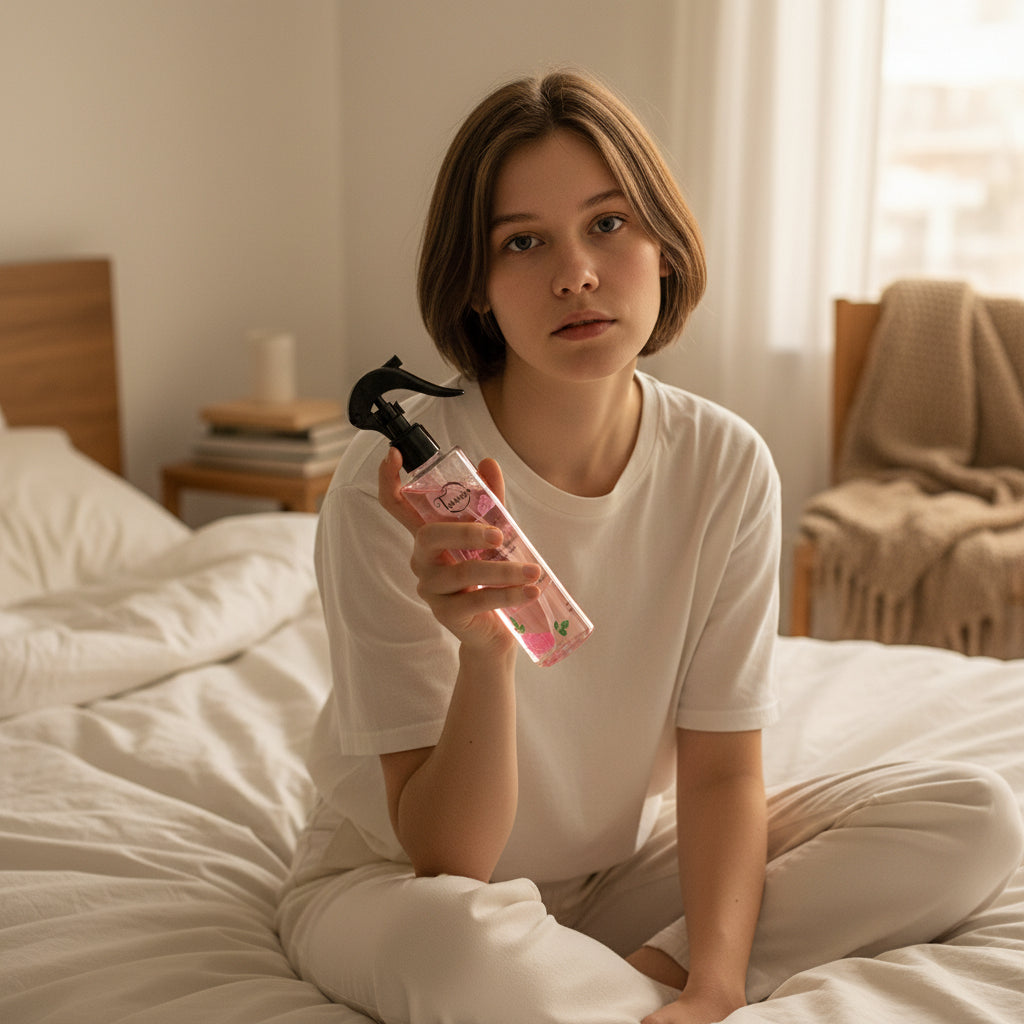Tónico facial con agua de rosas