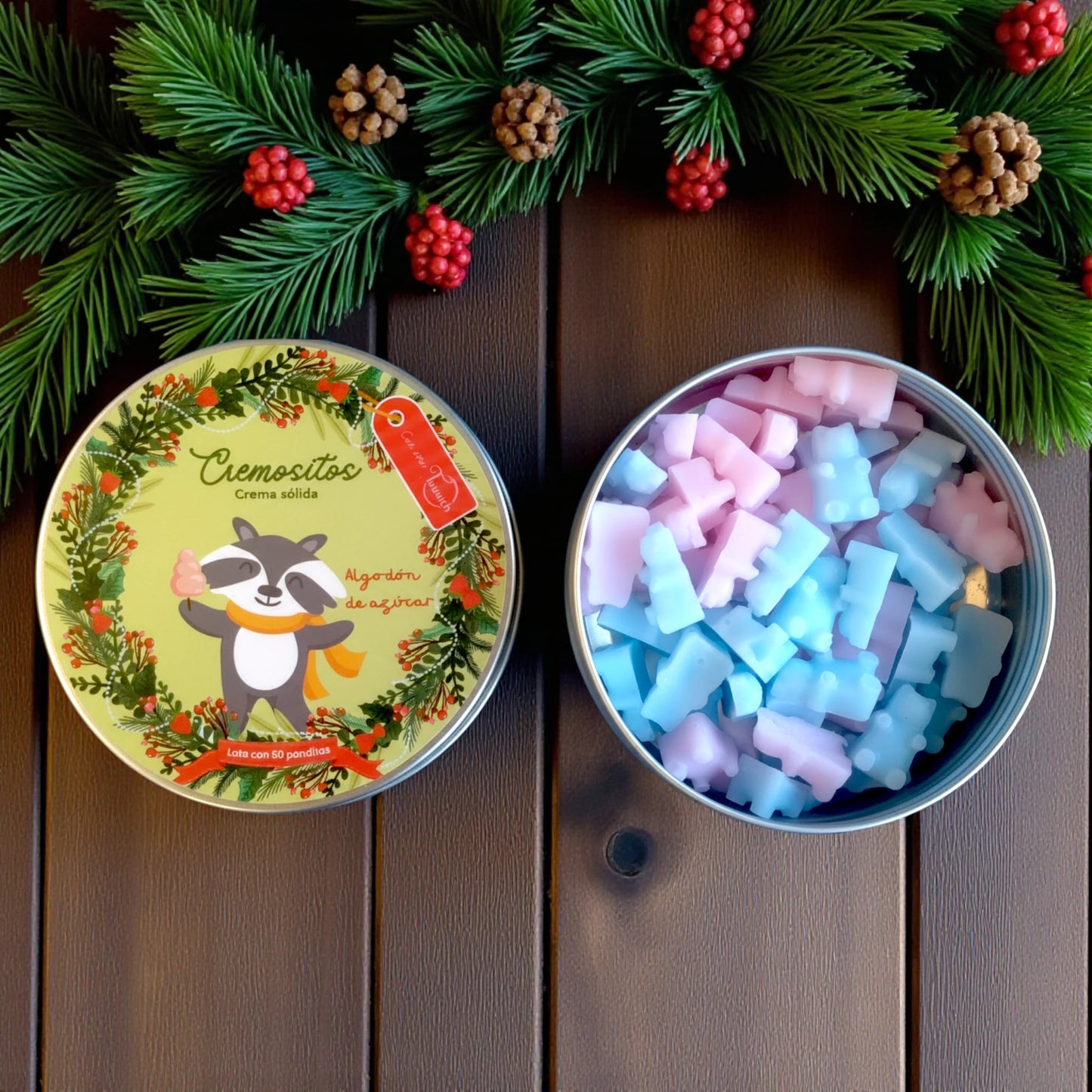 Cremositos Algodón de azúcar versión navideña