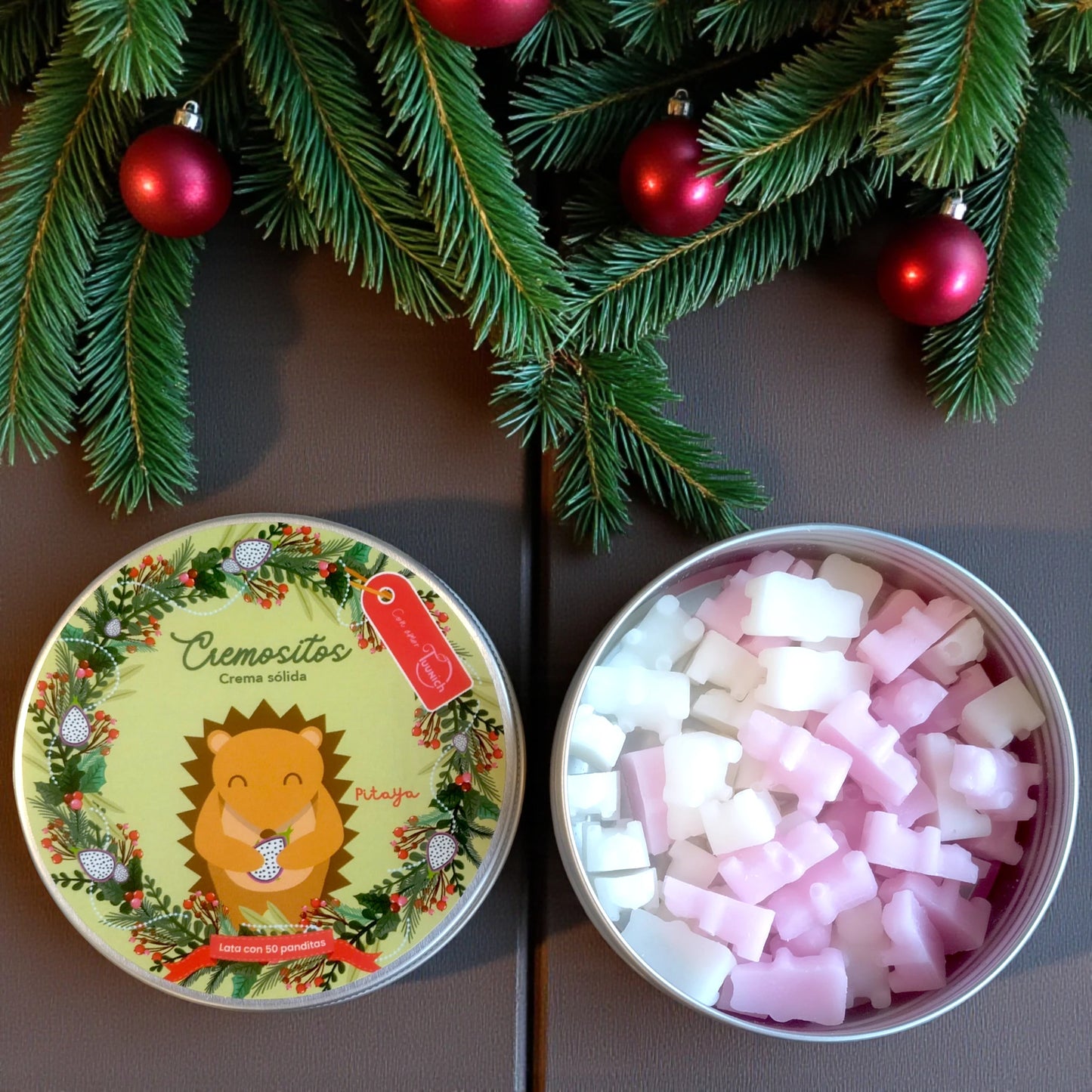 Cremositos Pitahaya versión navideña