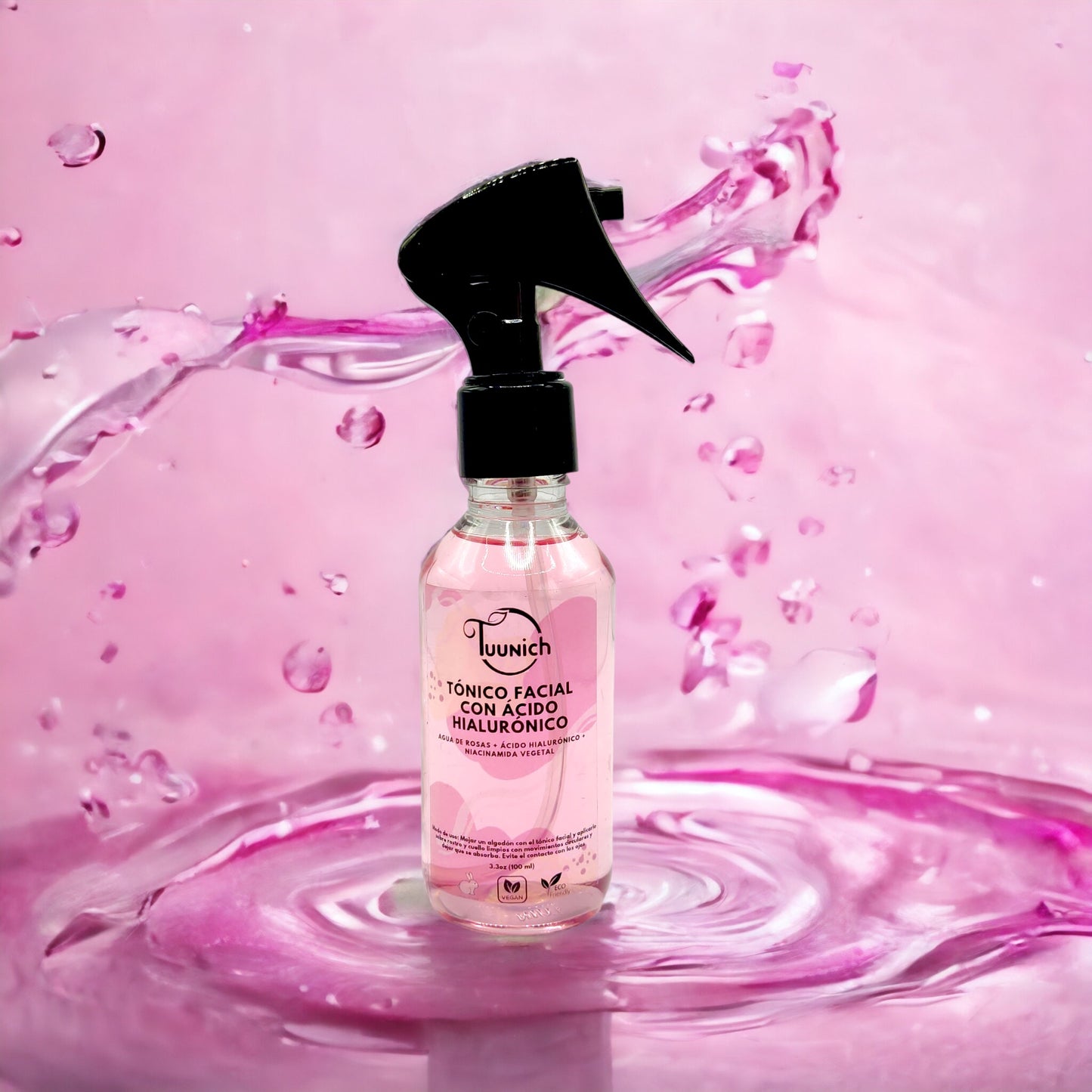 Tónico facial con agua de rosas
