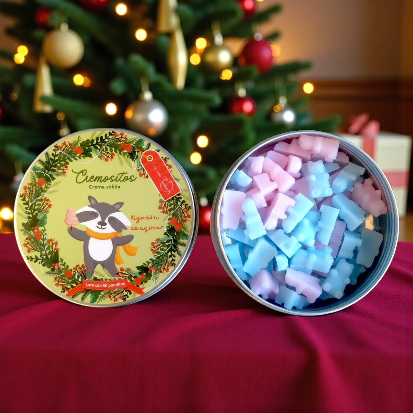 Cremositos Algodón de azúcar versión navideña