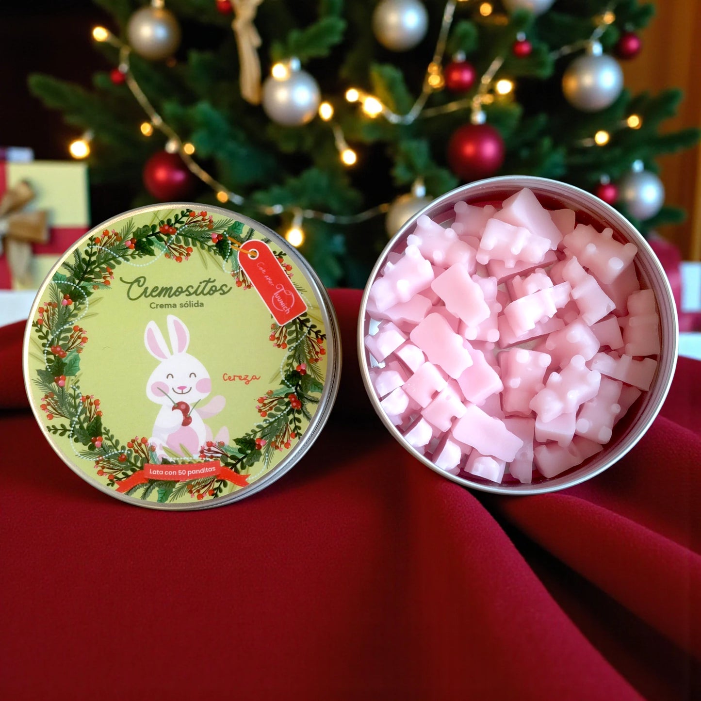 Cremositos Cereza versión navideña
