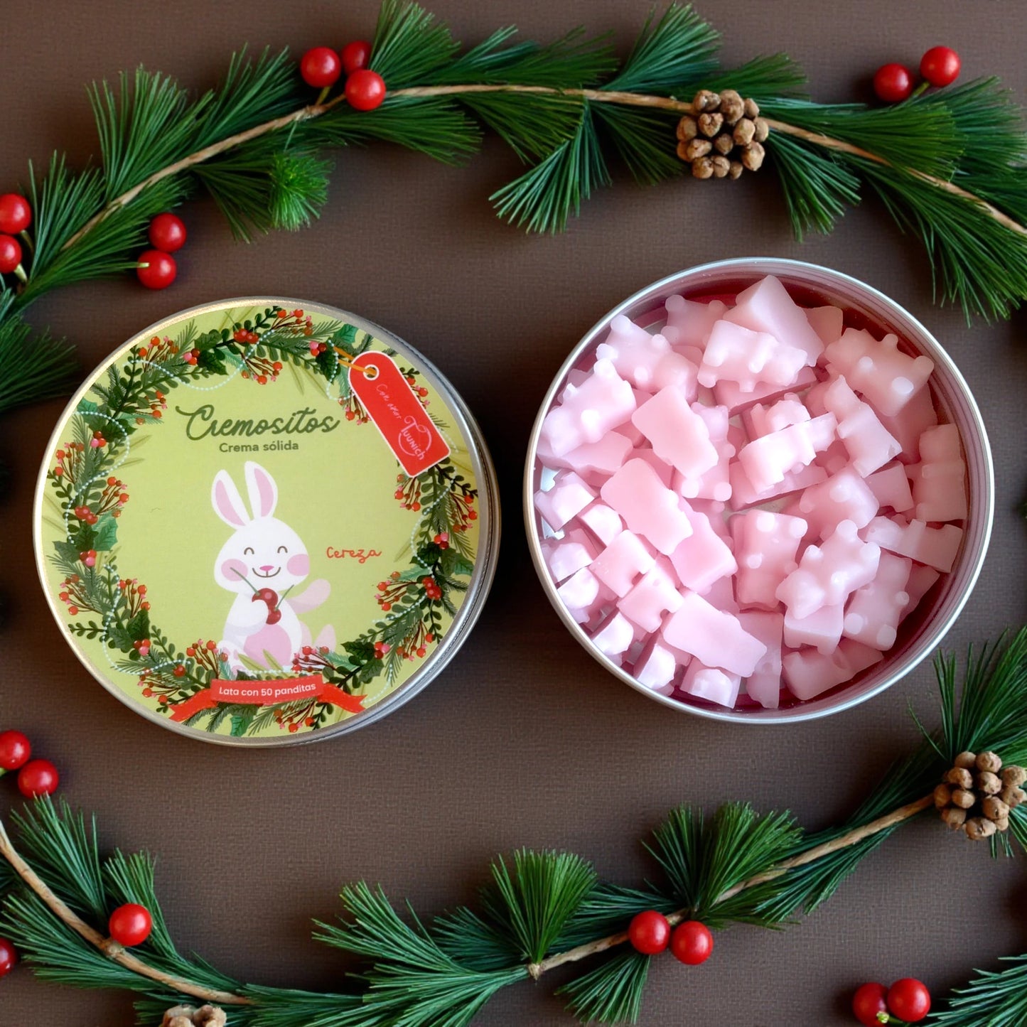 Cremositos Cereza versión navideña