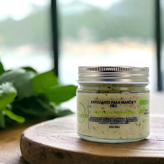 Exfoliante de pies y manos de Menta con hierbabuena