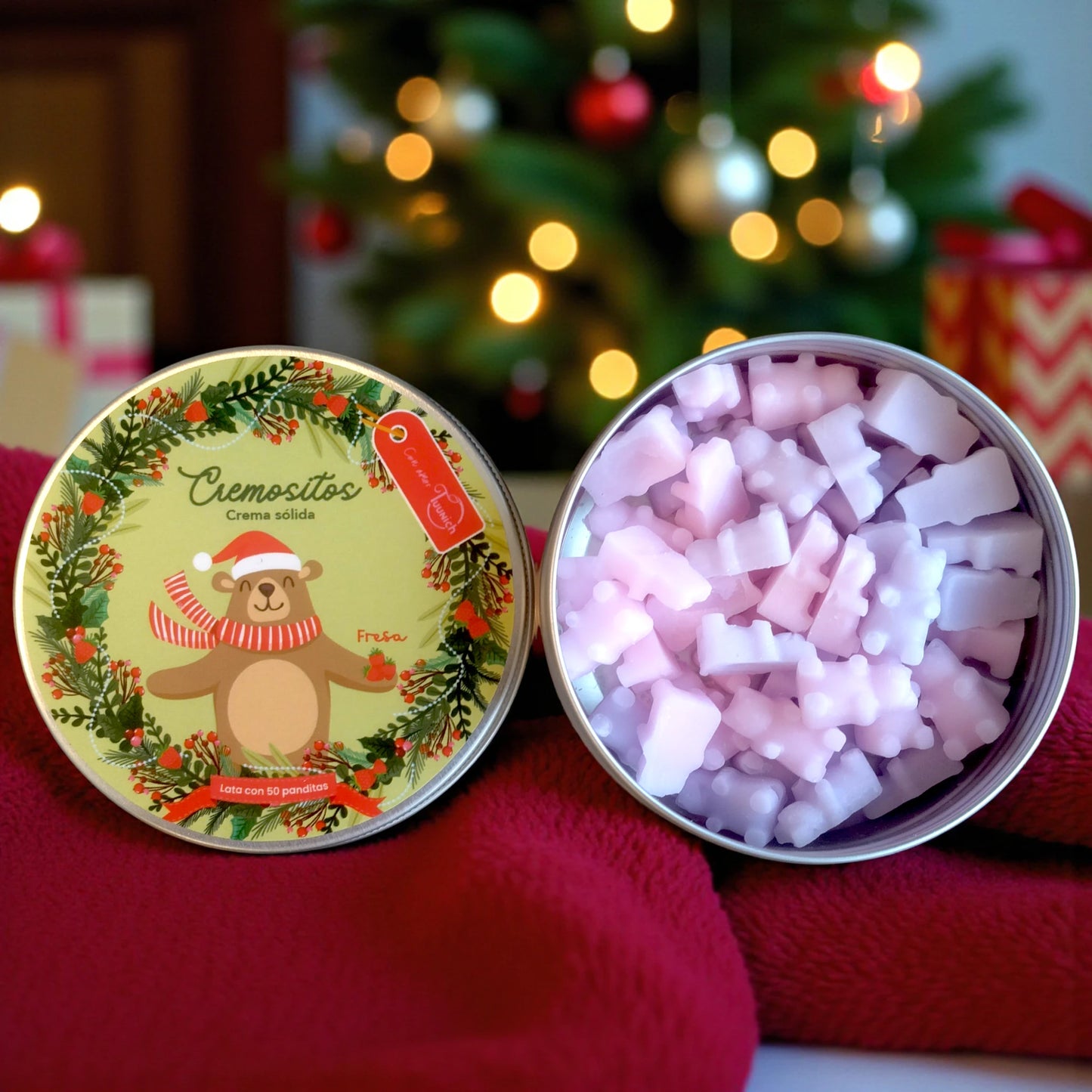 Cremositos Fresa versión navideña