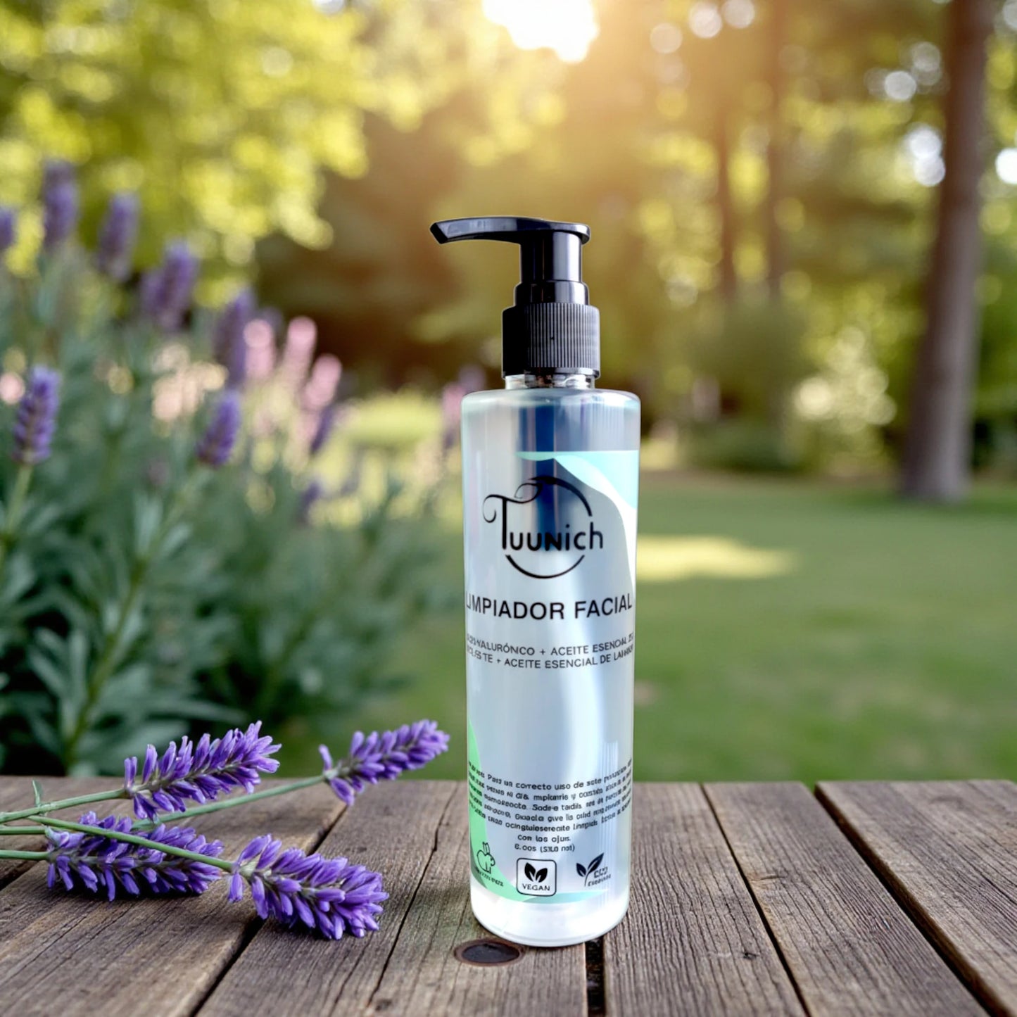 Limpiador facial con ácido hialurónico y aceite esencial de lavanda