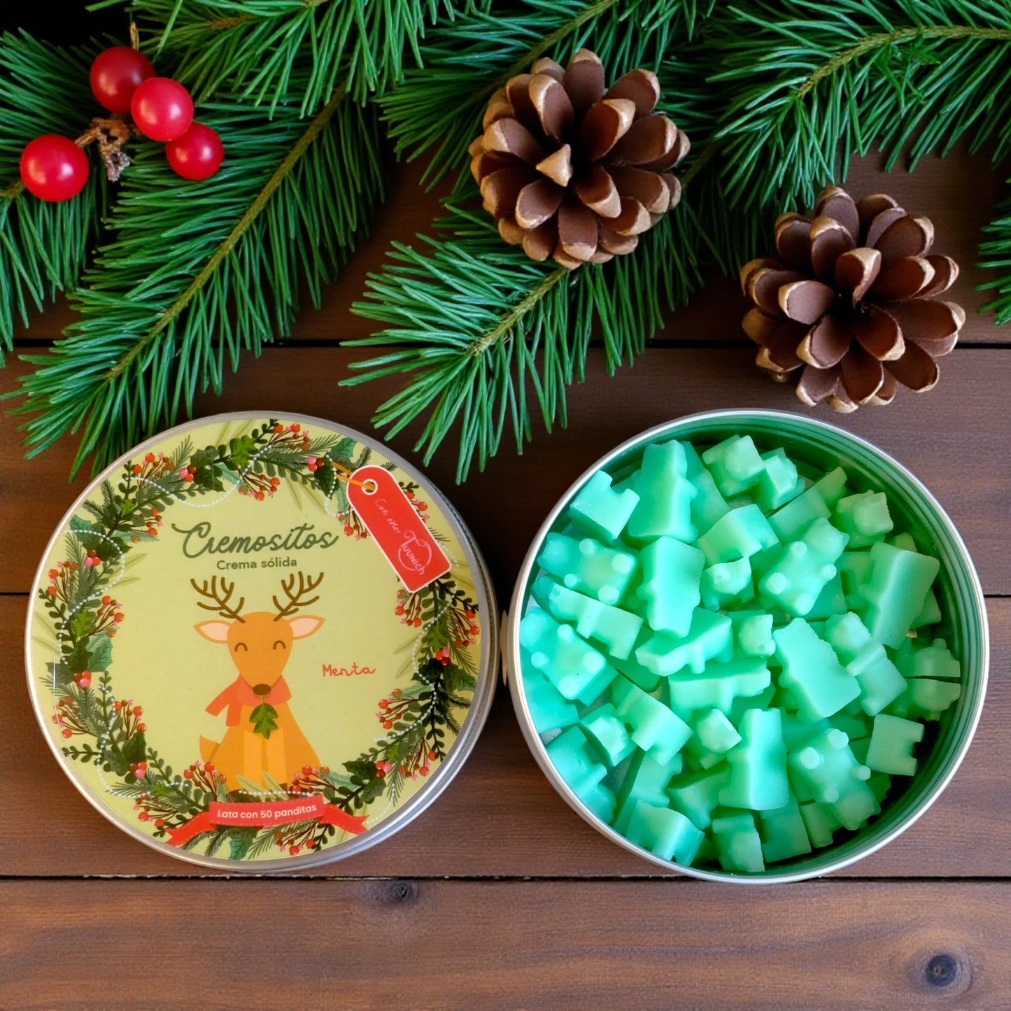 Cremositos Menta versión navideña