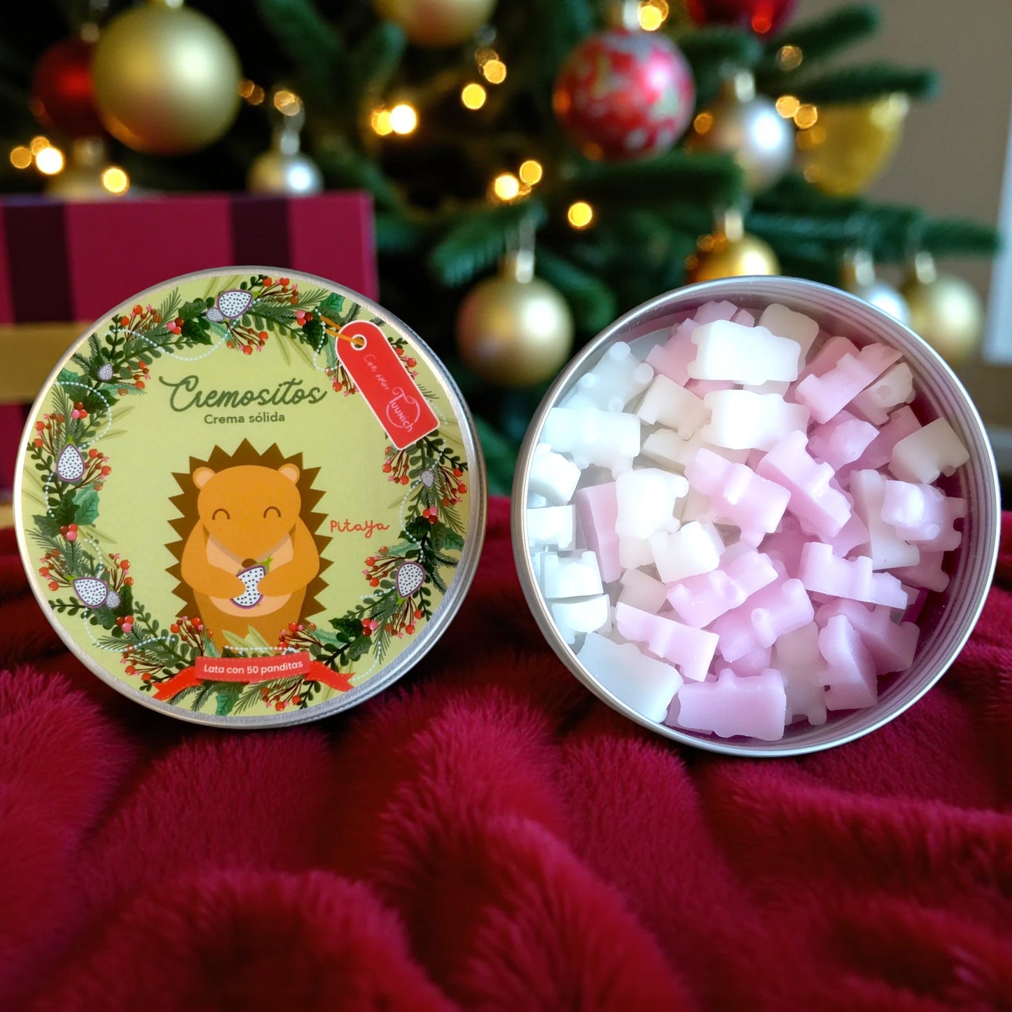 Cremositos Pitahaya versión navideña