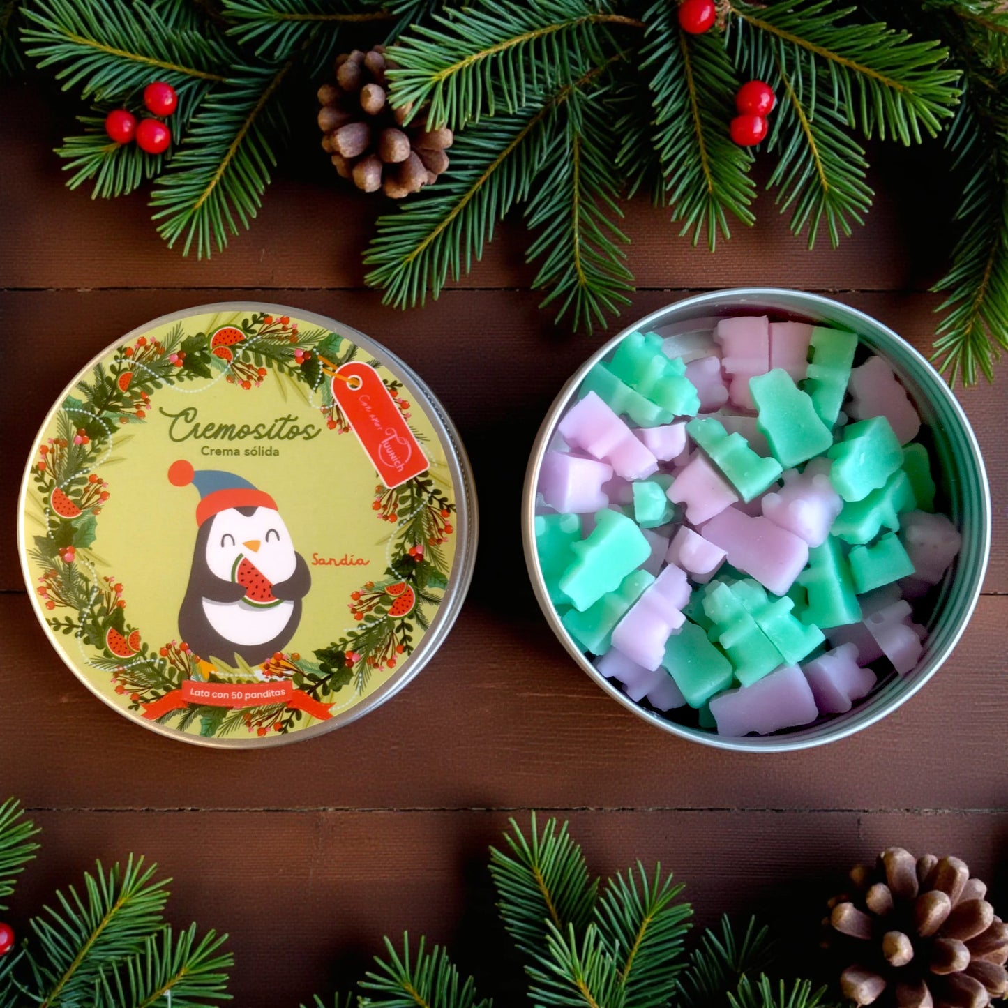 Cremositos Sandía versión navideña