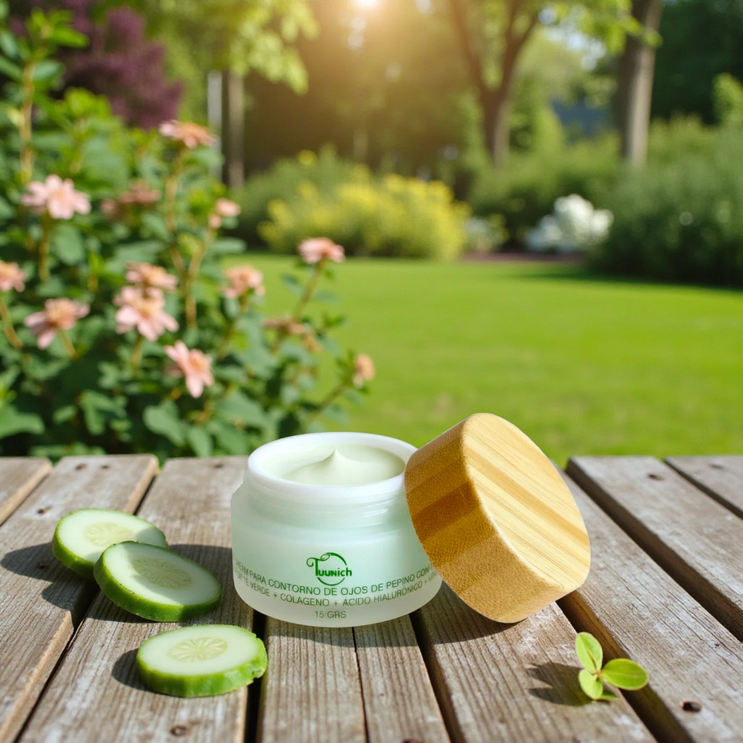 Contorno de ojos de pepino con ácido hialurónico