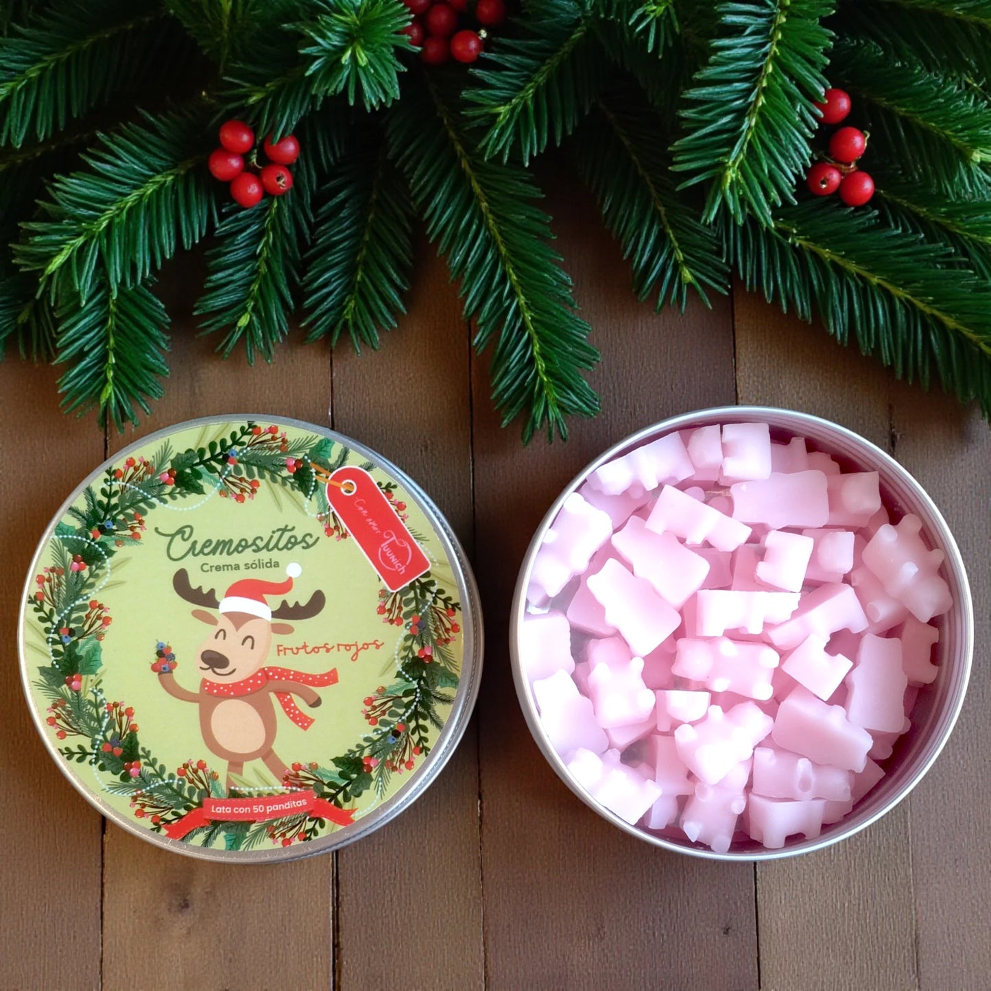 Cremositos Frutos rojos versión navideña